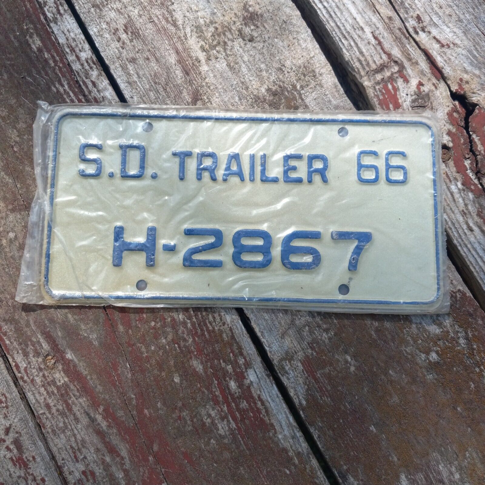 1966 South Dakota TRAILER License Plate - \