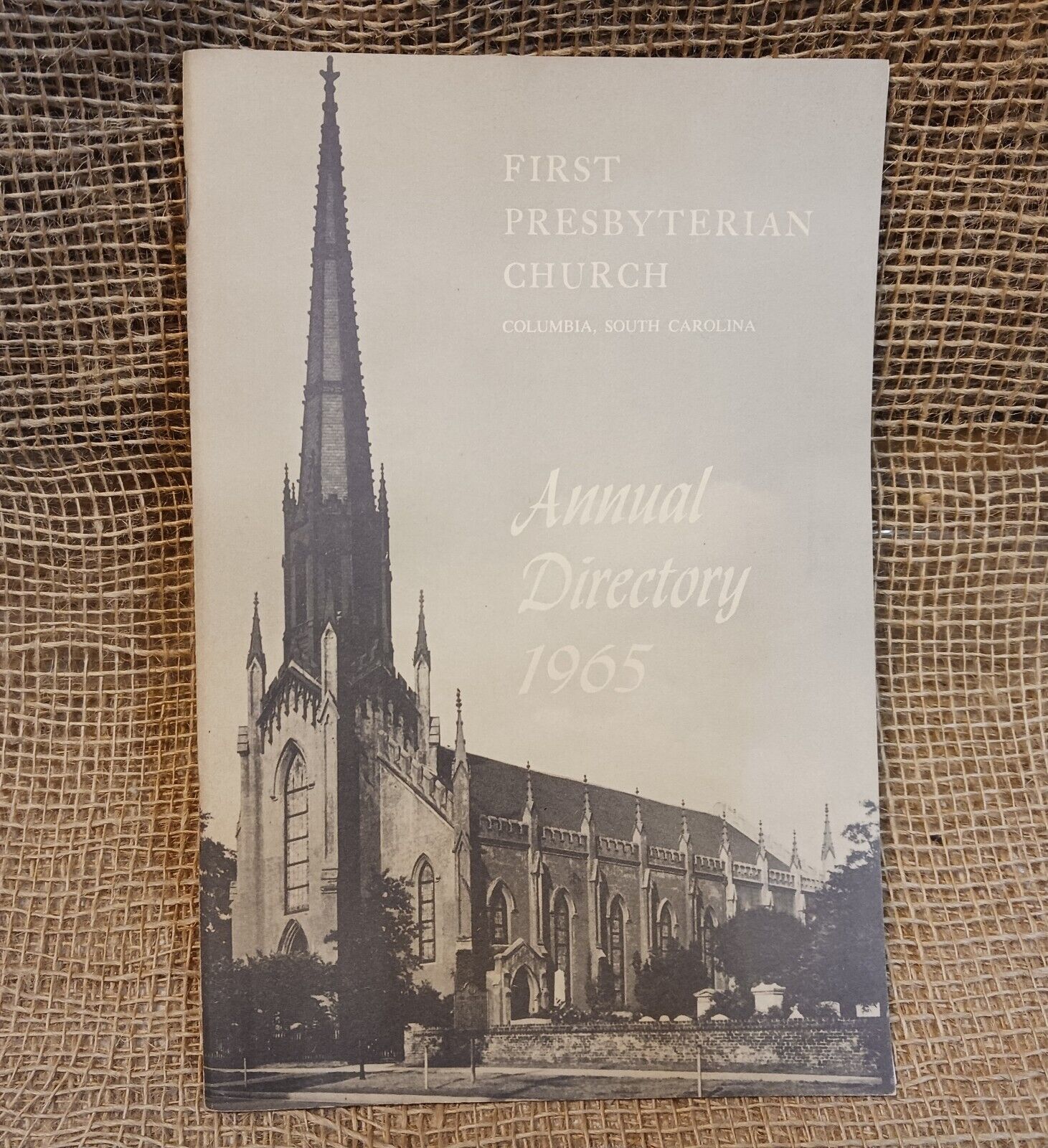 Annual Directory First Presbyterian Church, Columbia, SC; 1965; rare