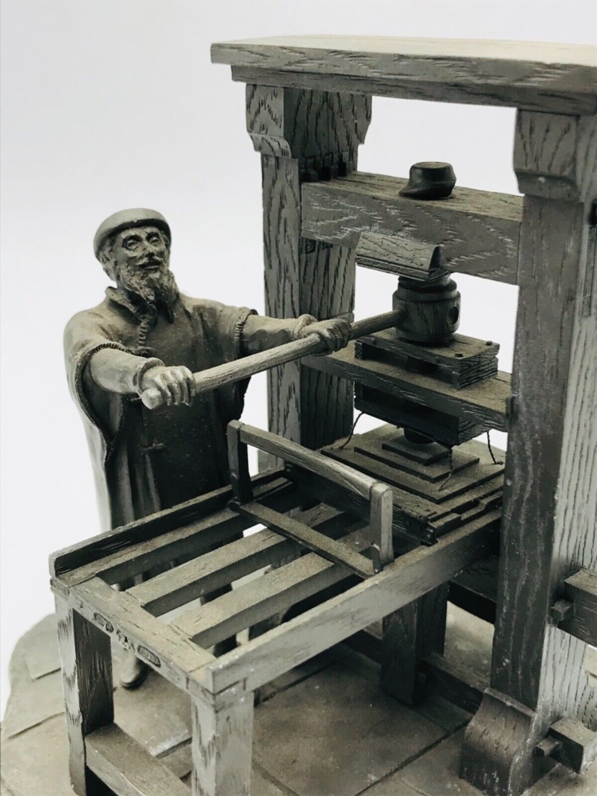 Johannes Gutenberg Deutsches Museum Pewter Figure Franklin Mint Sculpture