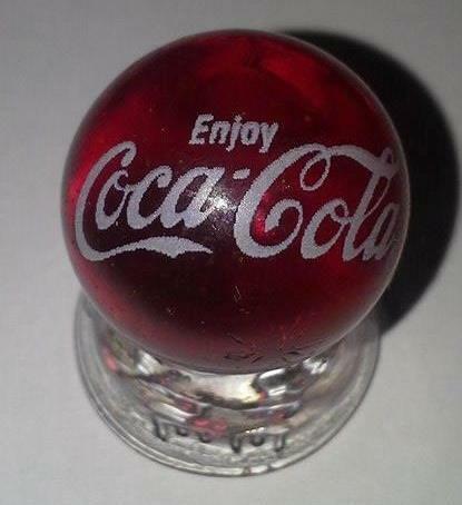 Super Nice *RARE* Coca-Cola Script Collectible RUBY RED Glass Marble