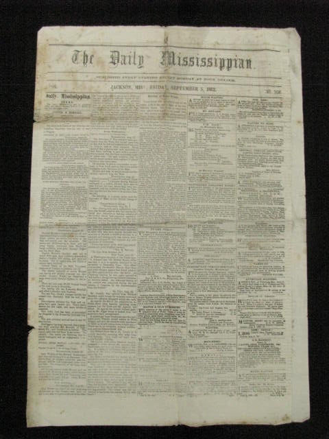CIVIL WAR TEXAS HEROISM CONFEDERATE JACKSON MISSISSIPPI NEWSPAPER 1862