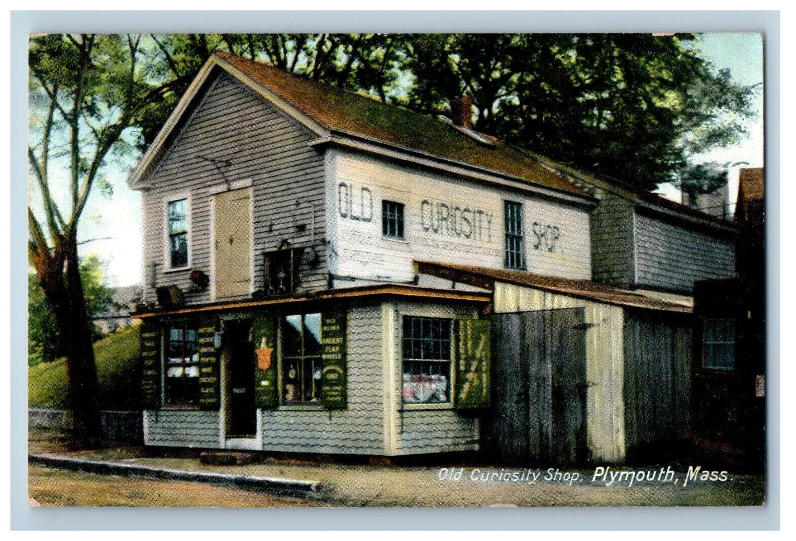 c1910 Old Curiosity Shop, Plymouth Massachusetts MA Posted Antique Postcard