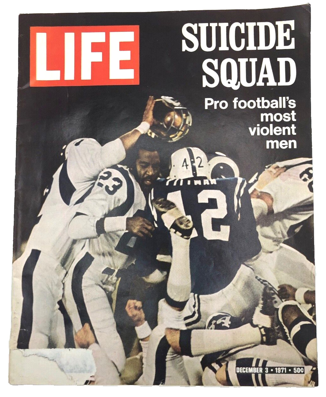 Vtg LIFE Magazine December 3 1971 Suicide Squad Pro Footballs Most Violent Men