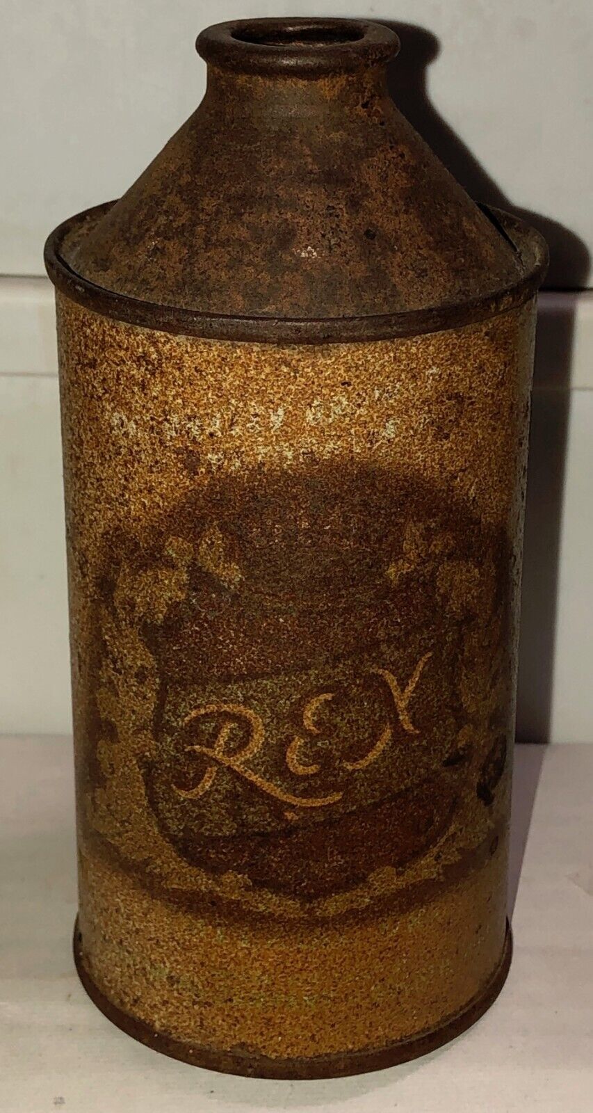 Beer Can Cone Top Rex Fitger\'s Rusted No Cap Vintage Original 1950s Empty