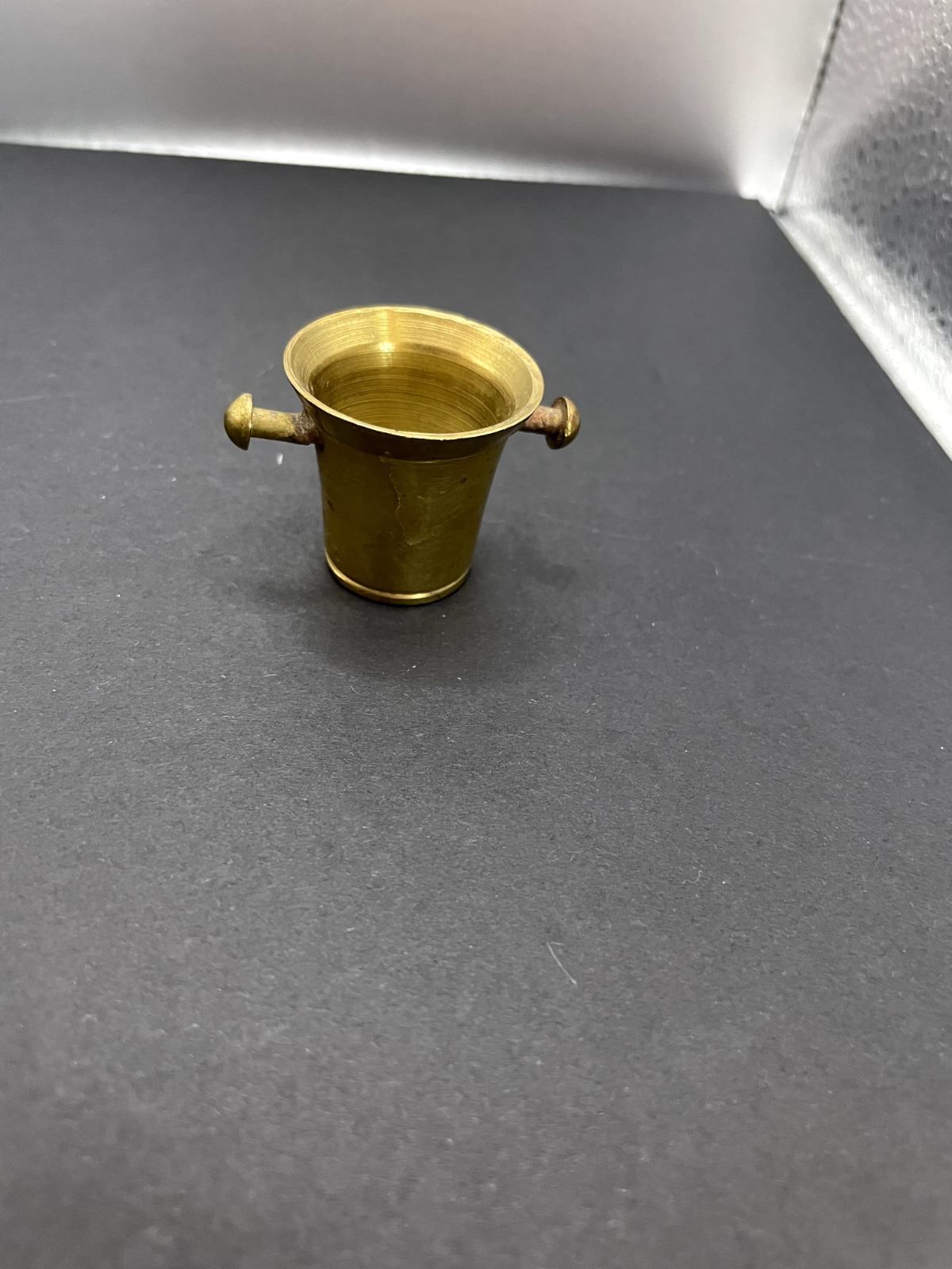 *Vintage* Miniature Brass Coal Pot*India
