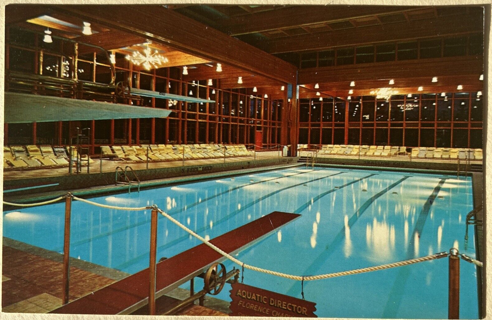 Postcard Grossinger\'s Catskills New Indoor Swimming Pool c1960s New York NY