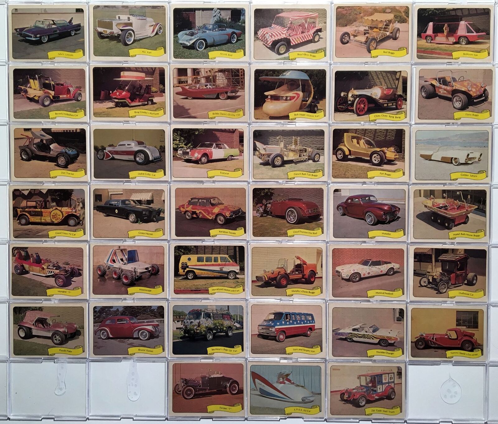 Kustom Cars - Series 2 George Barris 1975 Fleer 39 Sticker Vintage Card Set