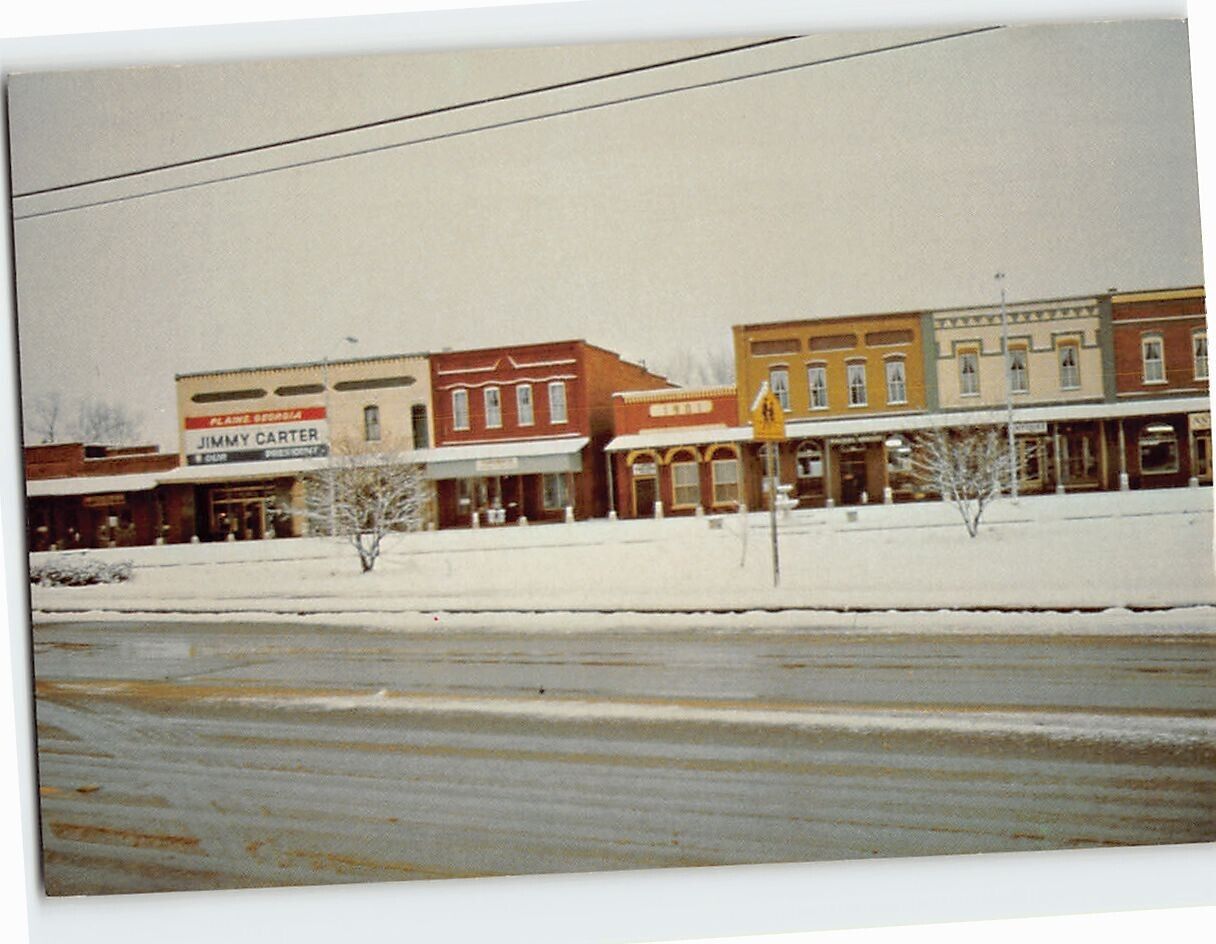 Postcard Plains, Ga. after snowfall, Plains, Georgia