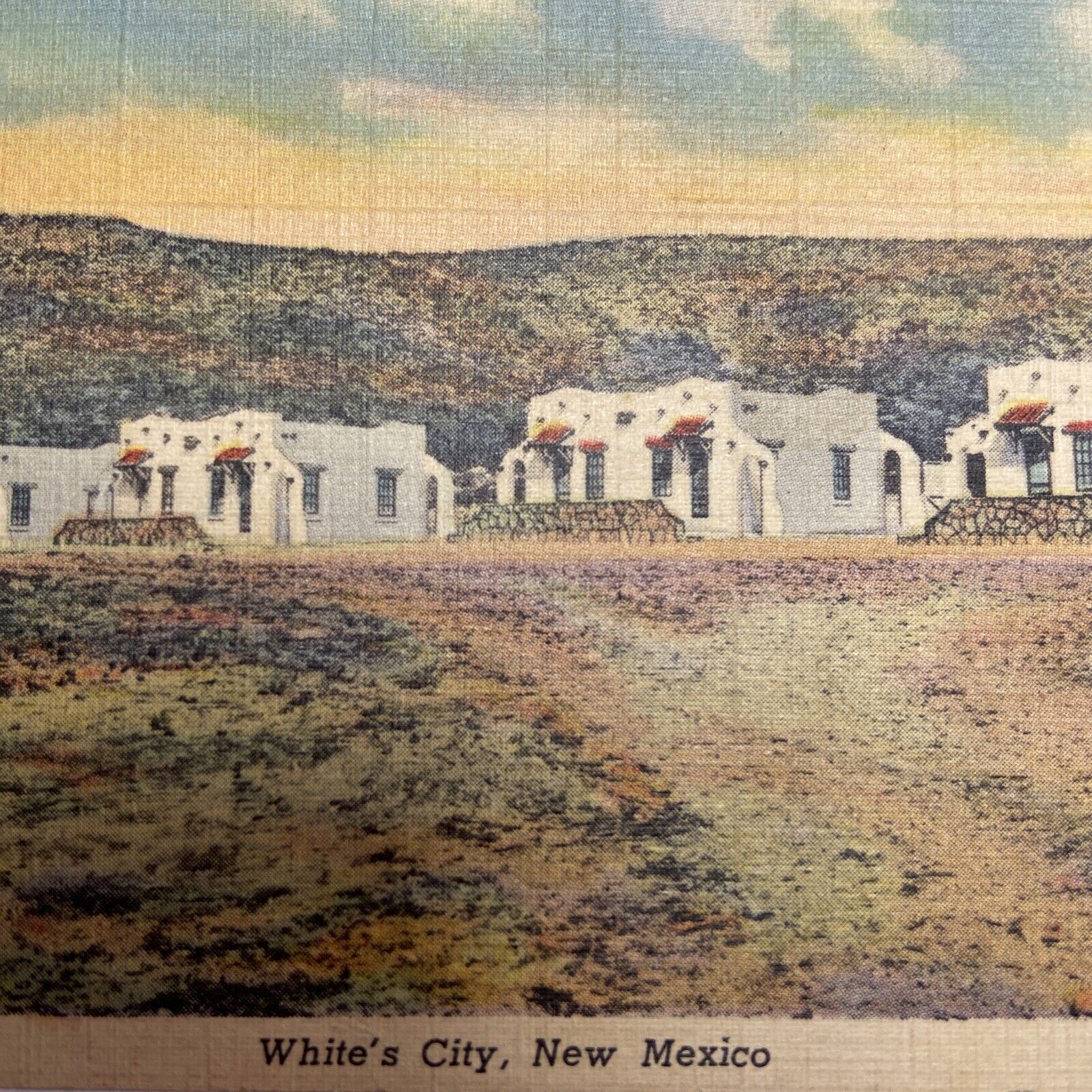 Postcard NM White's City De Luxe Cottages Carlsbad Caverns Curt Teich & Co. 1938