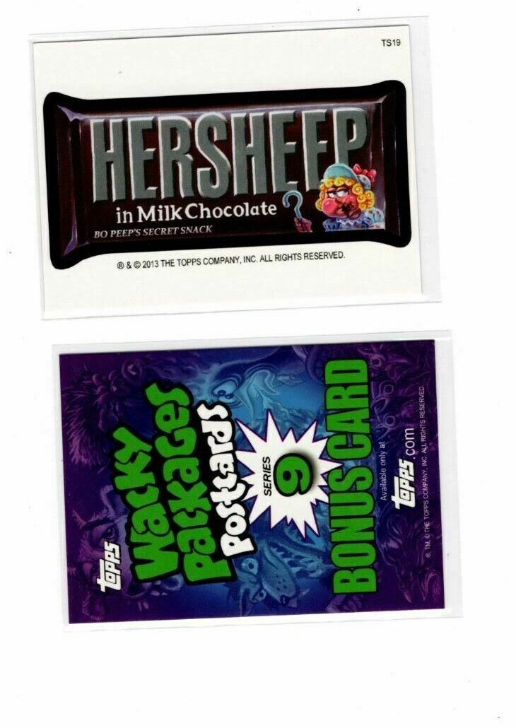 2013 Topps Wacky Packages Series 9 Hersheep Chocolate Postcard Bonus TS19