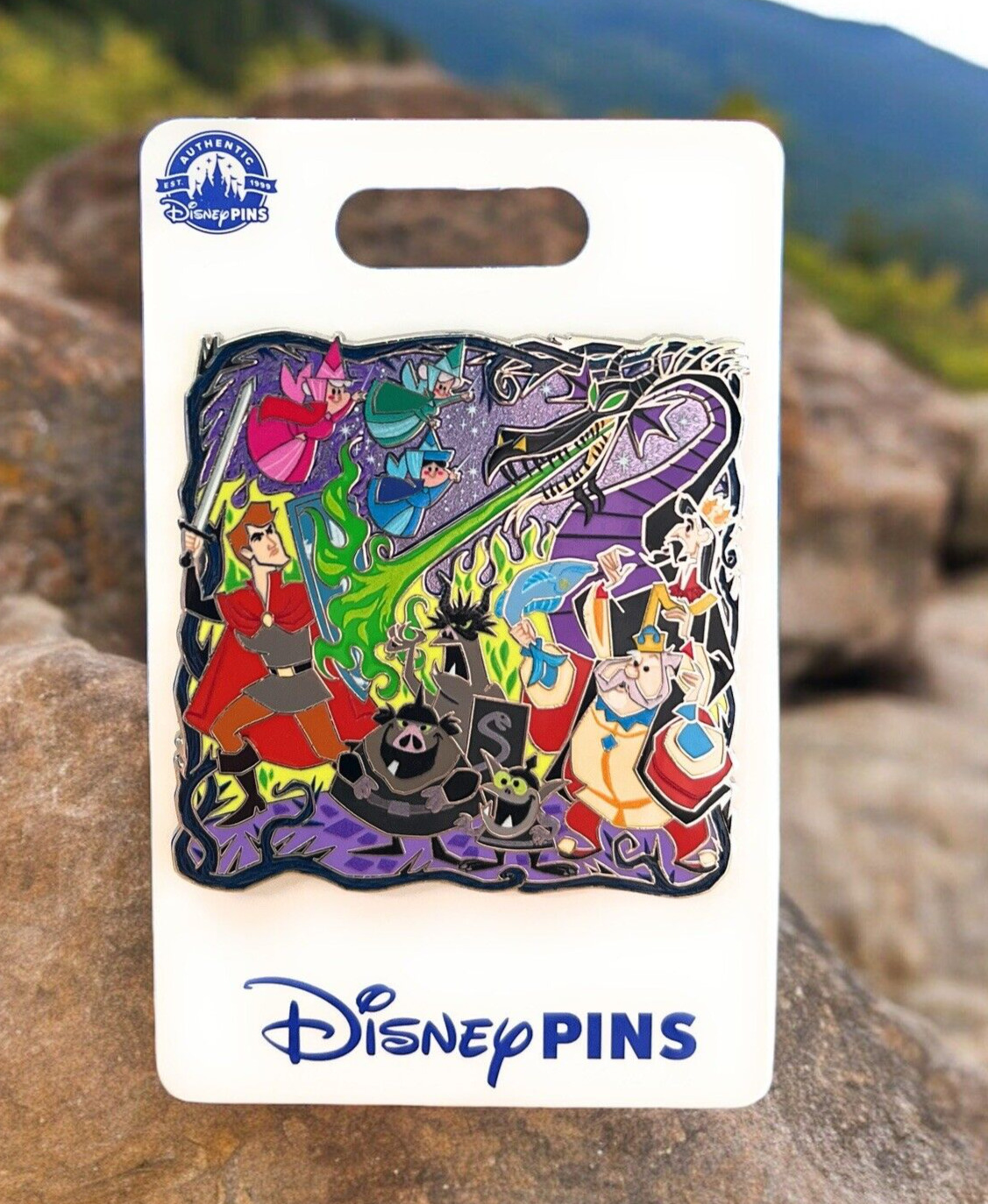 Disney Parks Sleeping Beauty Family Cluster Pin Maleficent Fairies Prince - NEW
