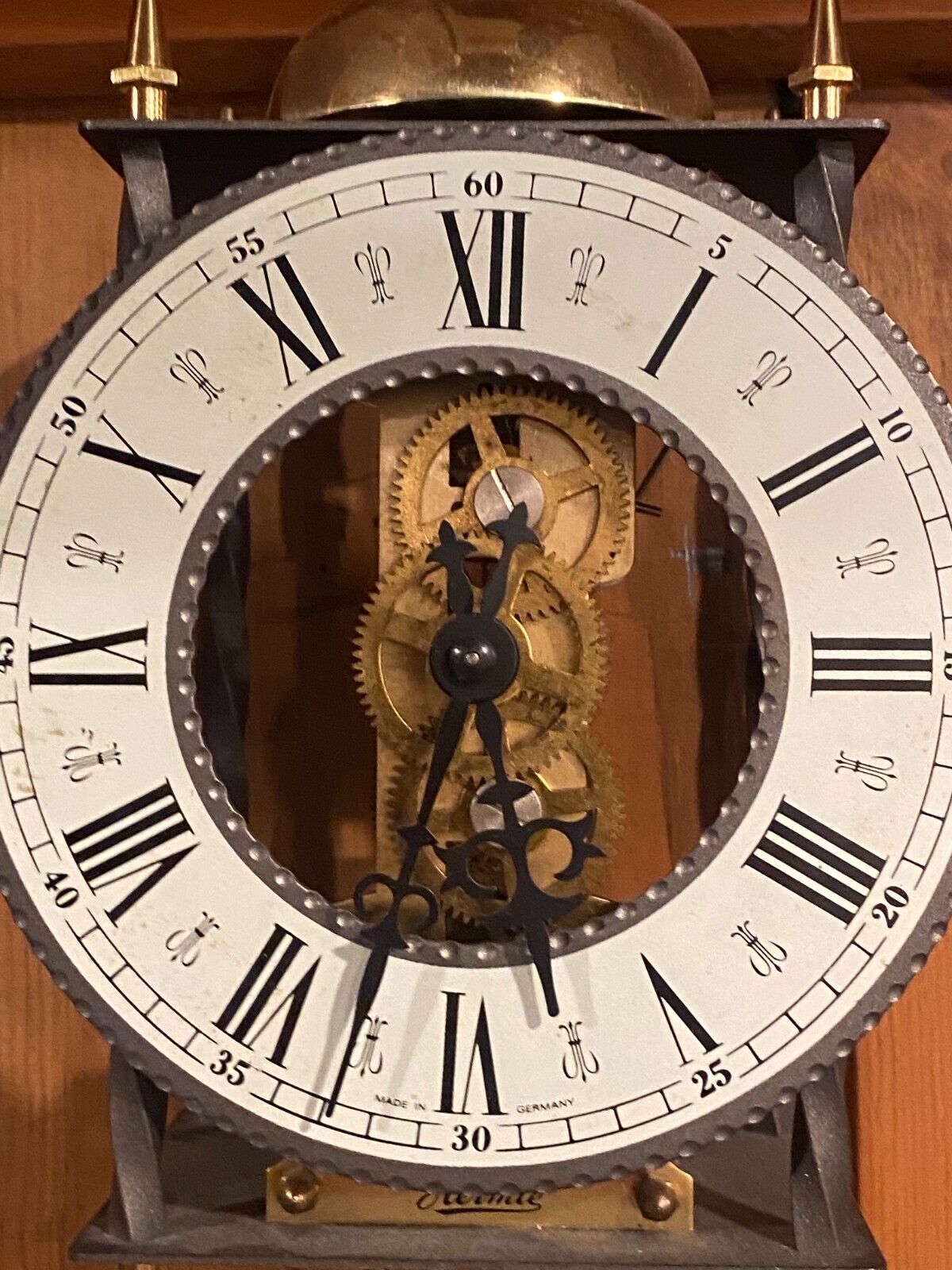Hermle Skeleton RAVENSBURG  Pendulum Wall Clock Tempus Fugit Tested nice
