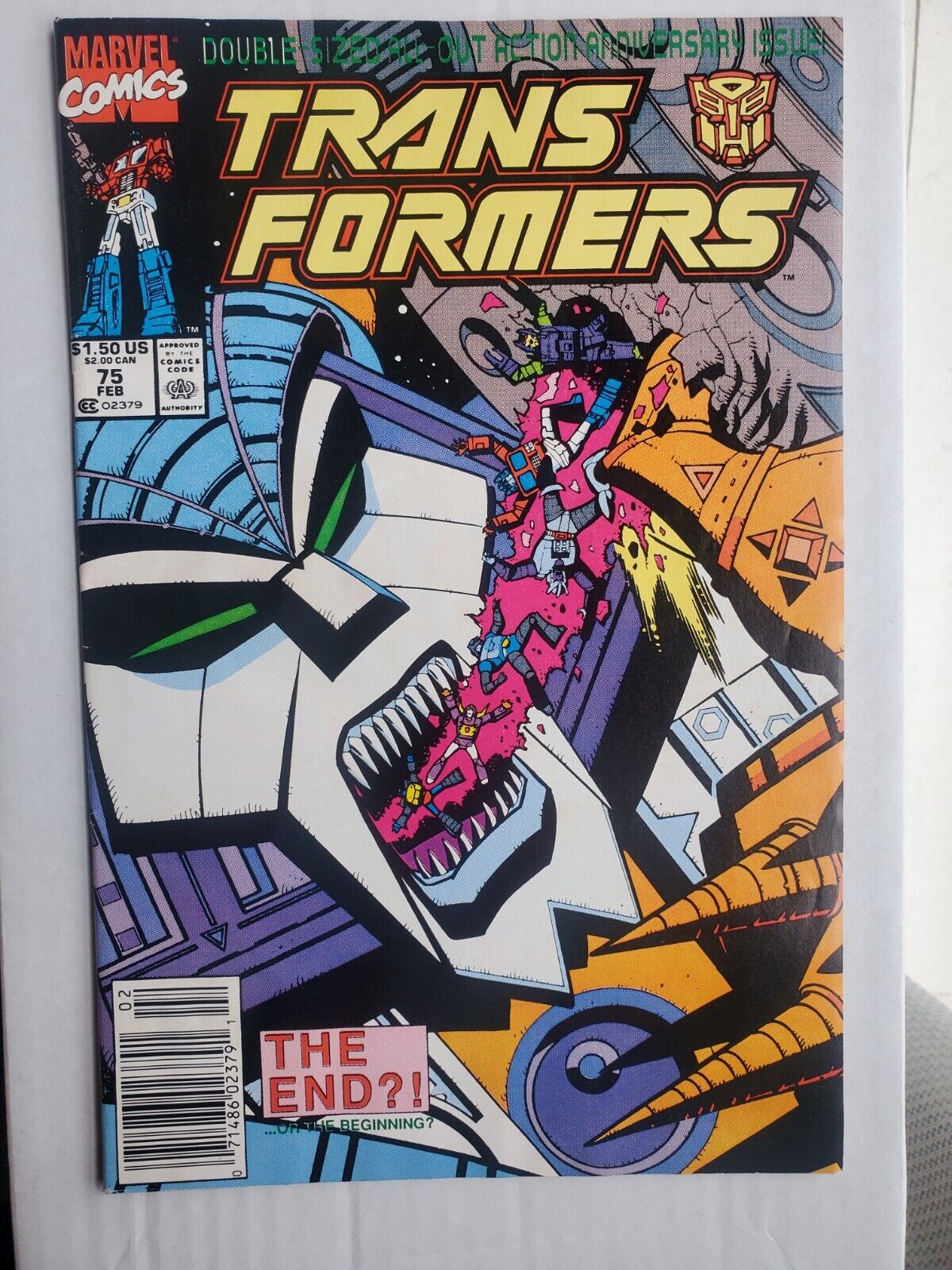 Transformers #75 Low Print Newsstand Late In Series Scarce 1991 Megatron