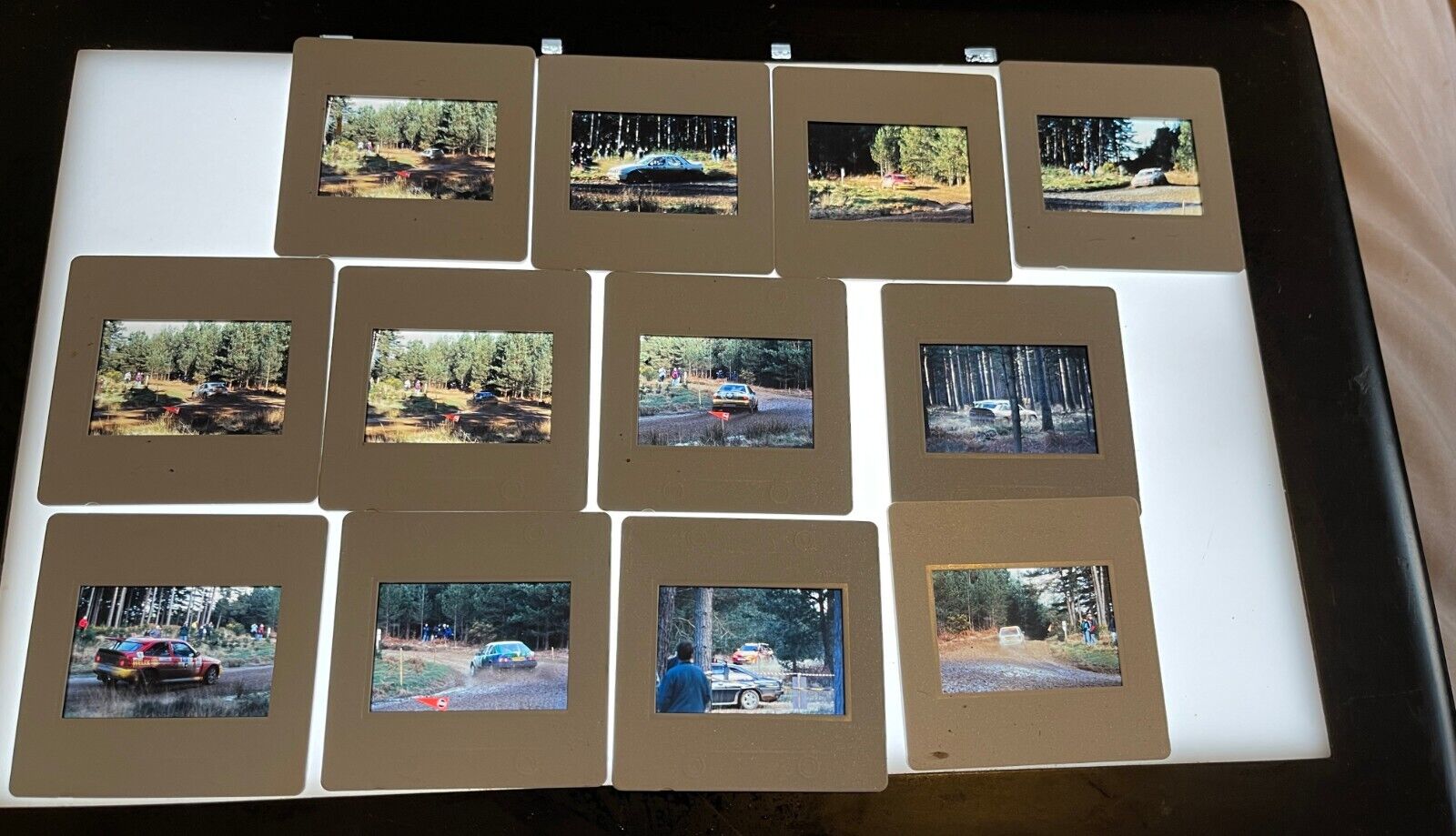 Super Lot of 130 Vintage late 1980s Film Slides of Rallying Cars