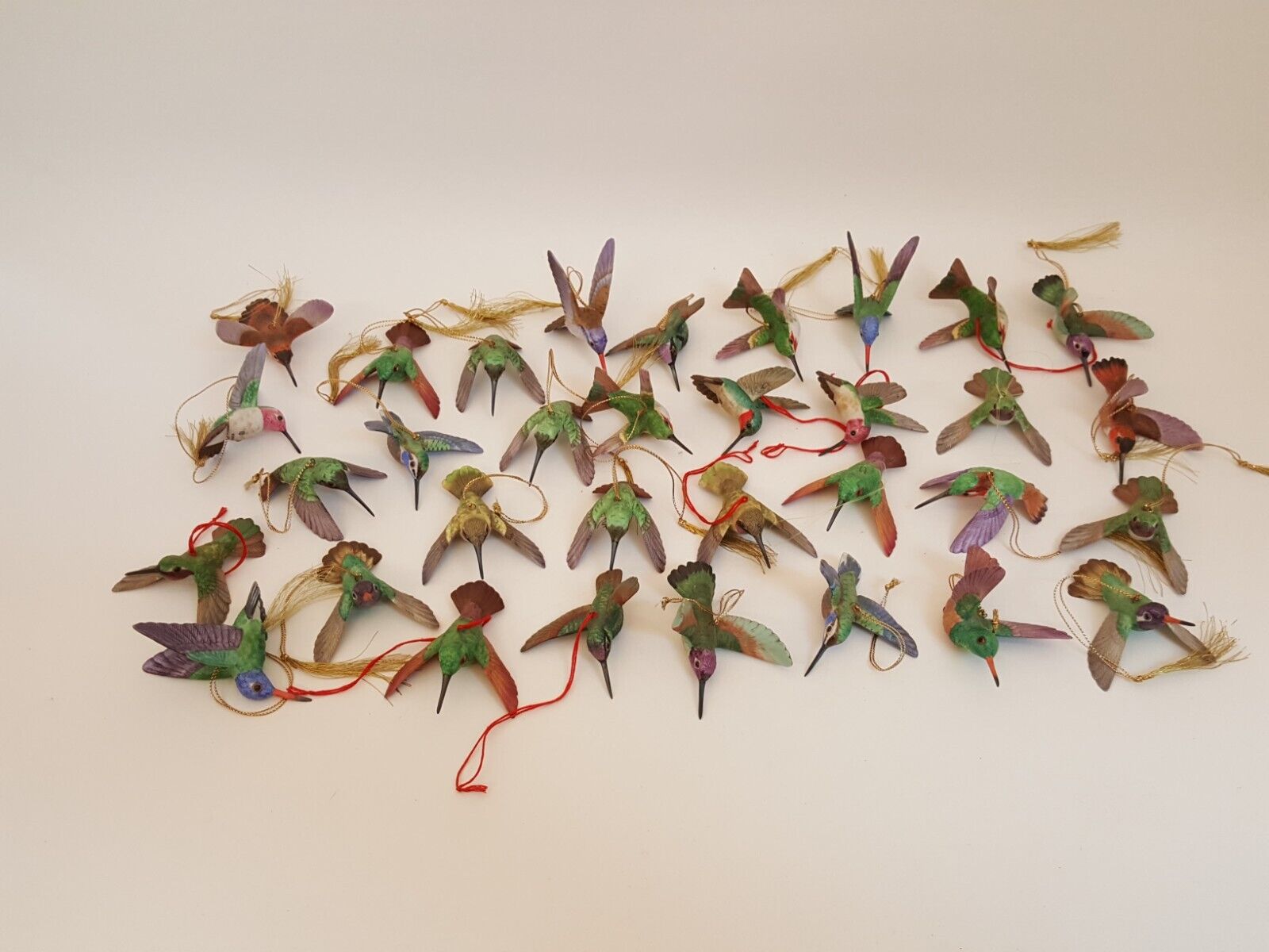 Lot of 32 vintage Lenox hummingbird ornaments 1990 Taiwan porcelain