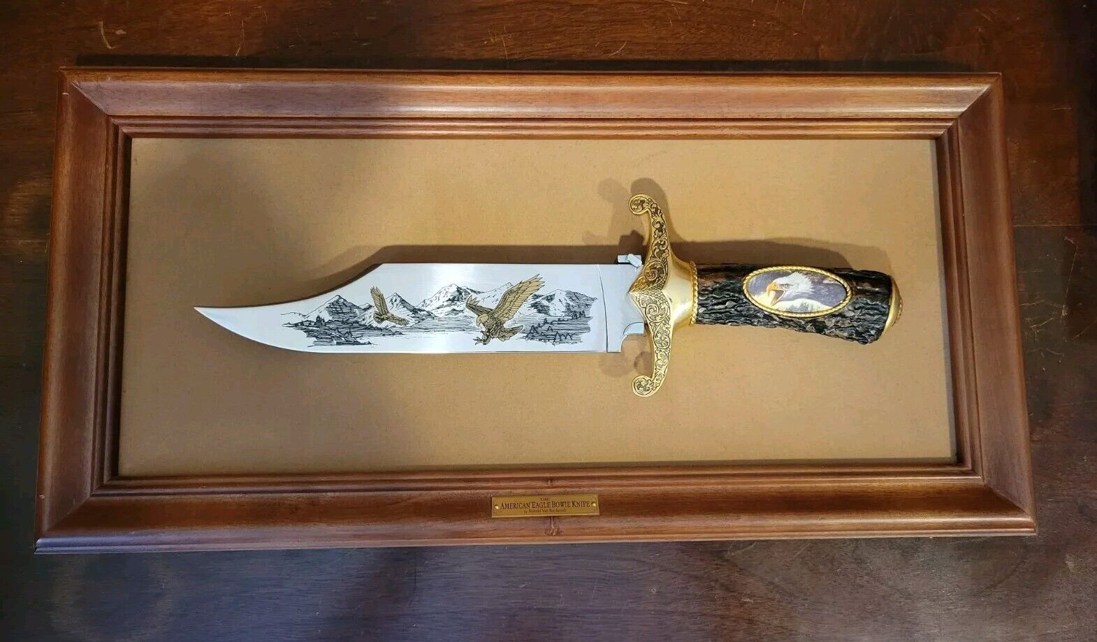 Franklin Mint The American Eagle Bowie Knife Collectibl By Ronald Van Ruyckevelt