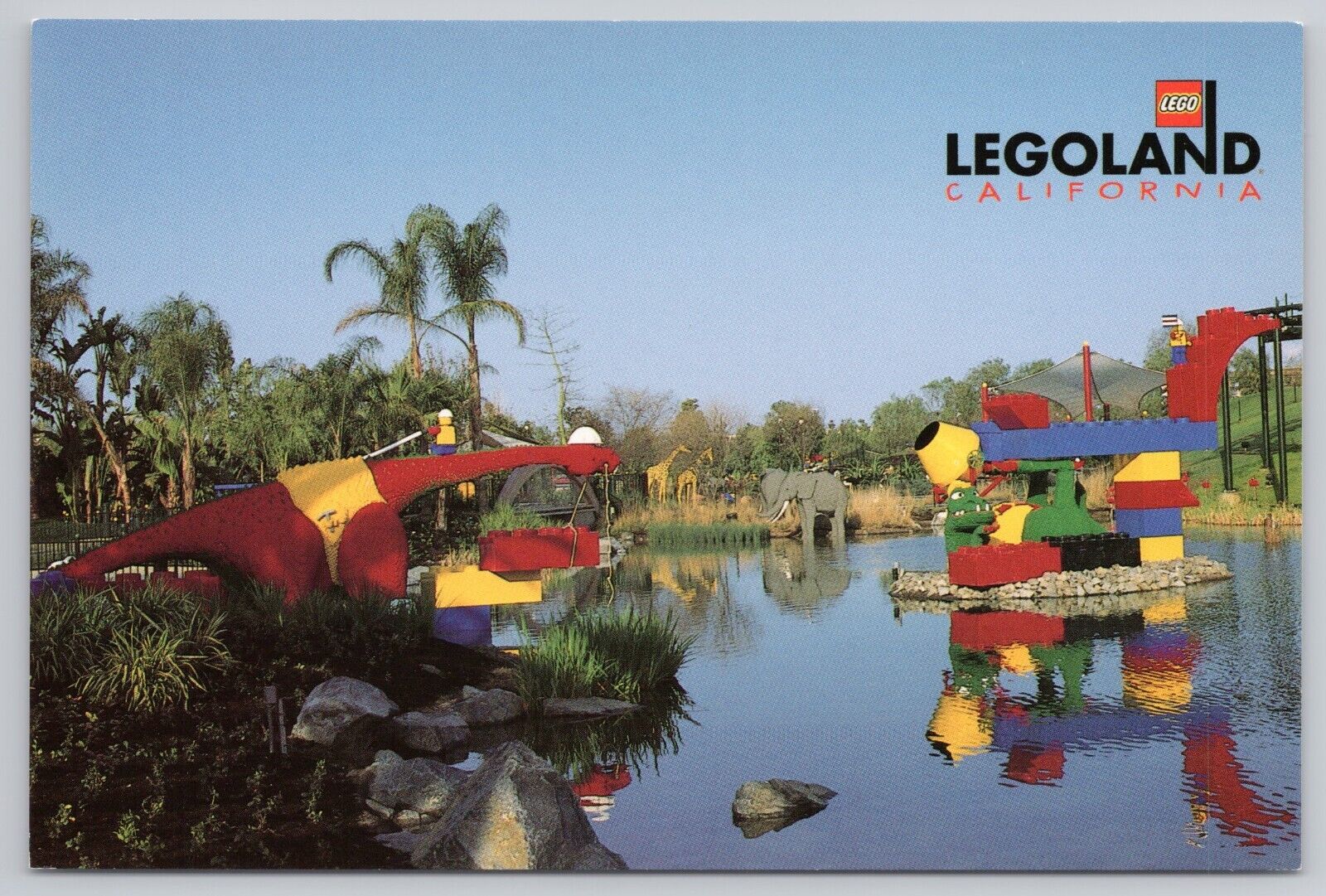 Carlsbad California, Legoland Theme Park, Dinosaurs, Vintage Postcard