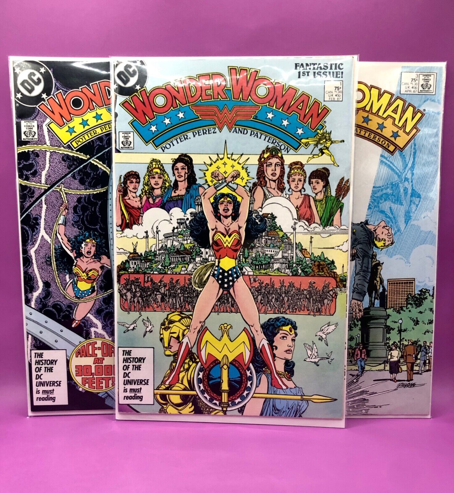 Wonder Woman #1, #2, #3 Bundle - 1987 Excellent Condition
