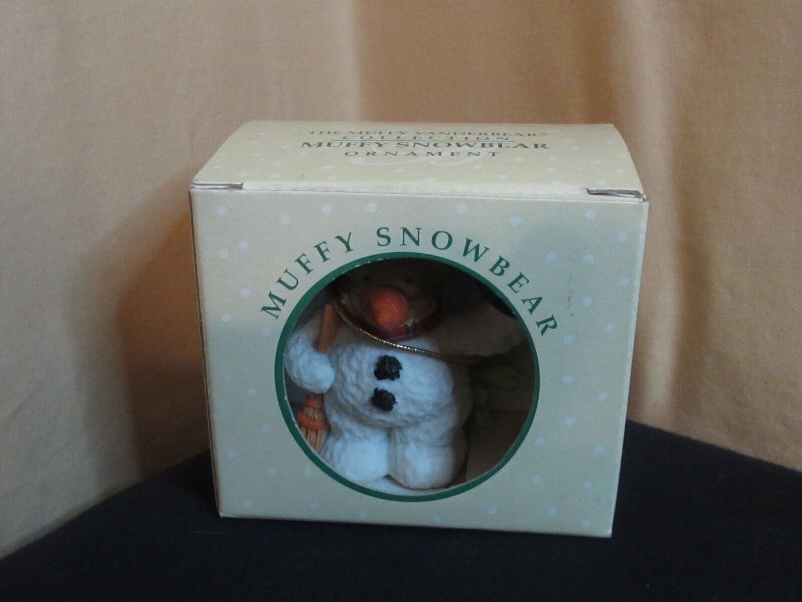 Vtg 1992 Muffy VanderBear  SNOWMAN Christmas Ornament Retired in Original Box