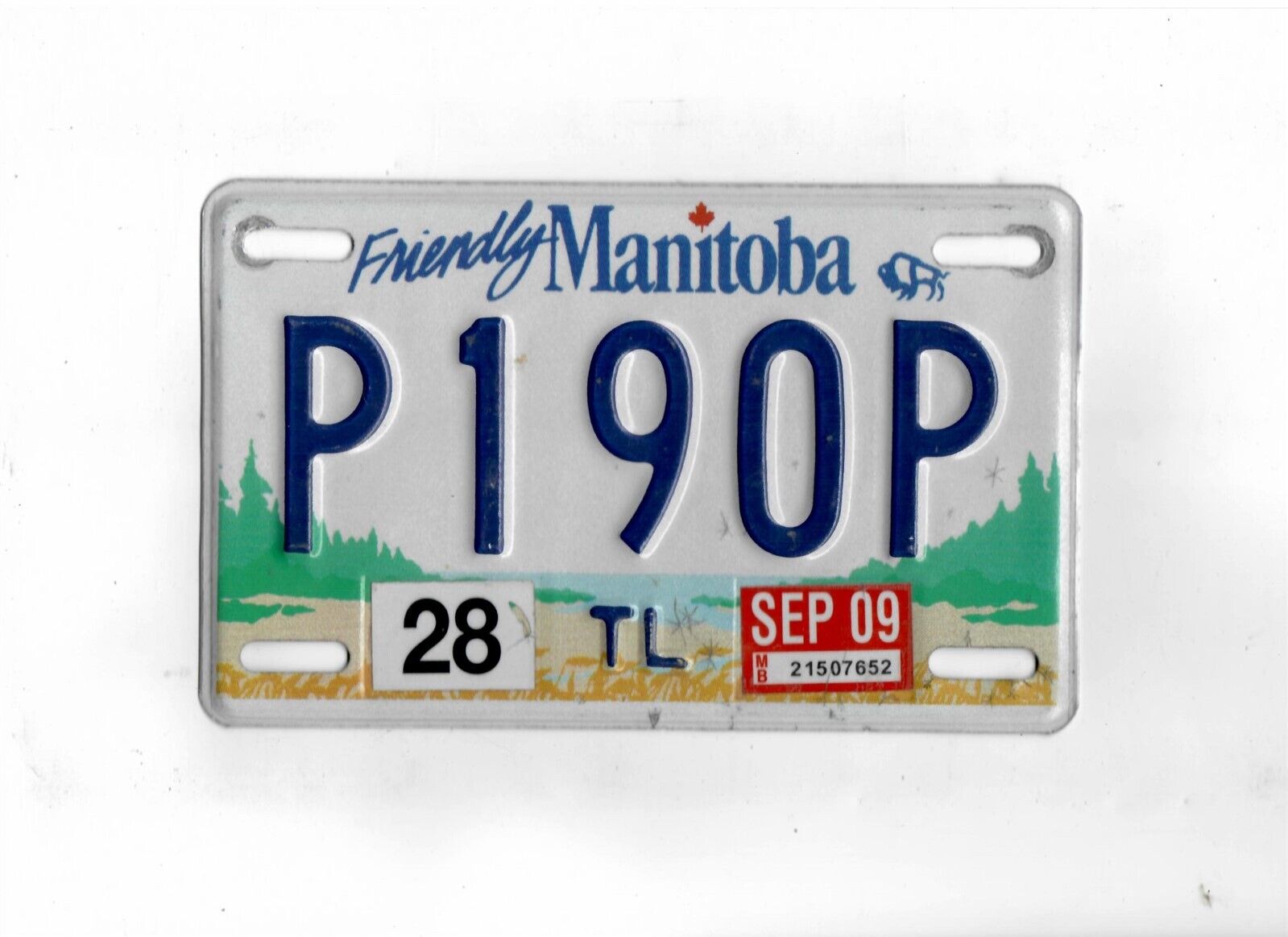 MANITOBA 2009 license plate 