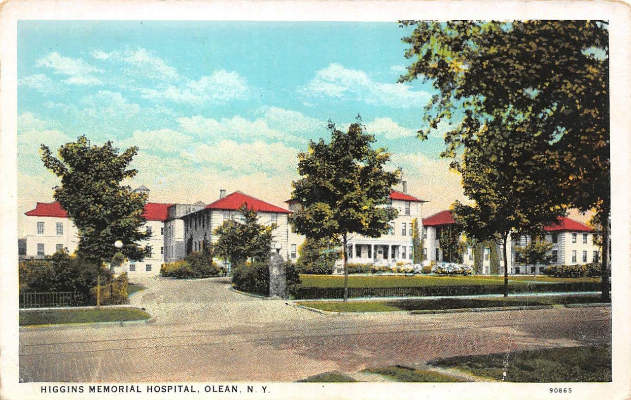 OLEAN, NY New York  HIGGINS MEMORIAL HOSPITAL  Cattaraugus Co  c1920\'s Postcard