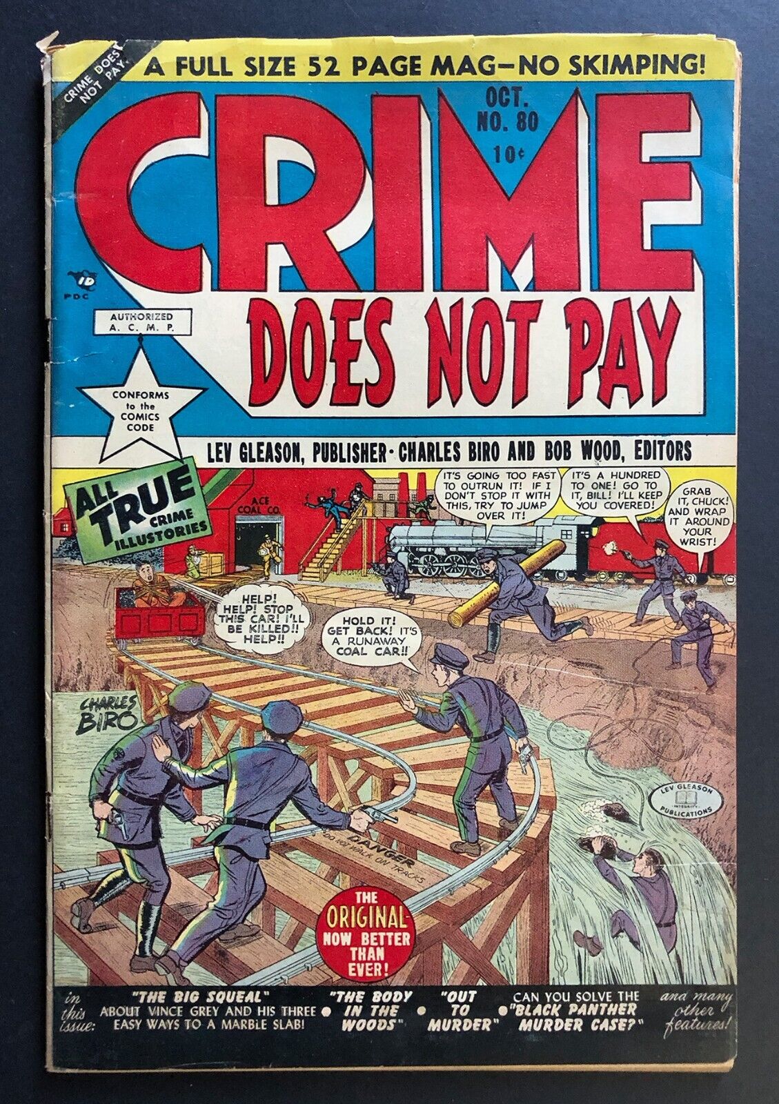 Crime Does Not Pay 80 October 1949 Lev Gleason Pre-Code Charles Biro Guardineer