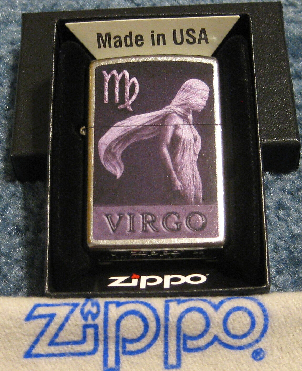 ZIPPO  VIRGO  Lighter  ZODIAC  z4035 Earth Sign THE VIRGIN Sealed  MINT IN BOX