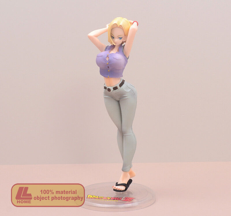 Anime Dragon Ball Z Super Android 18 Hot Girl Cute Figure Statue Doll Toy Gift