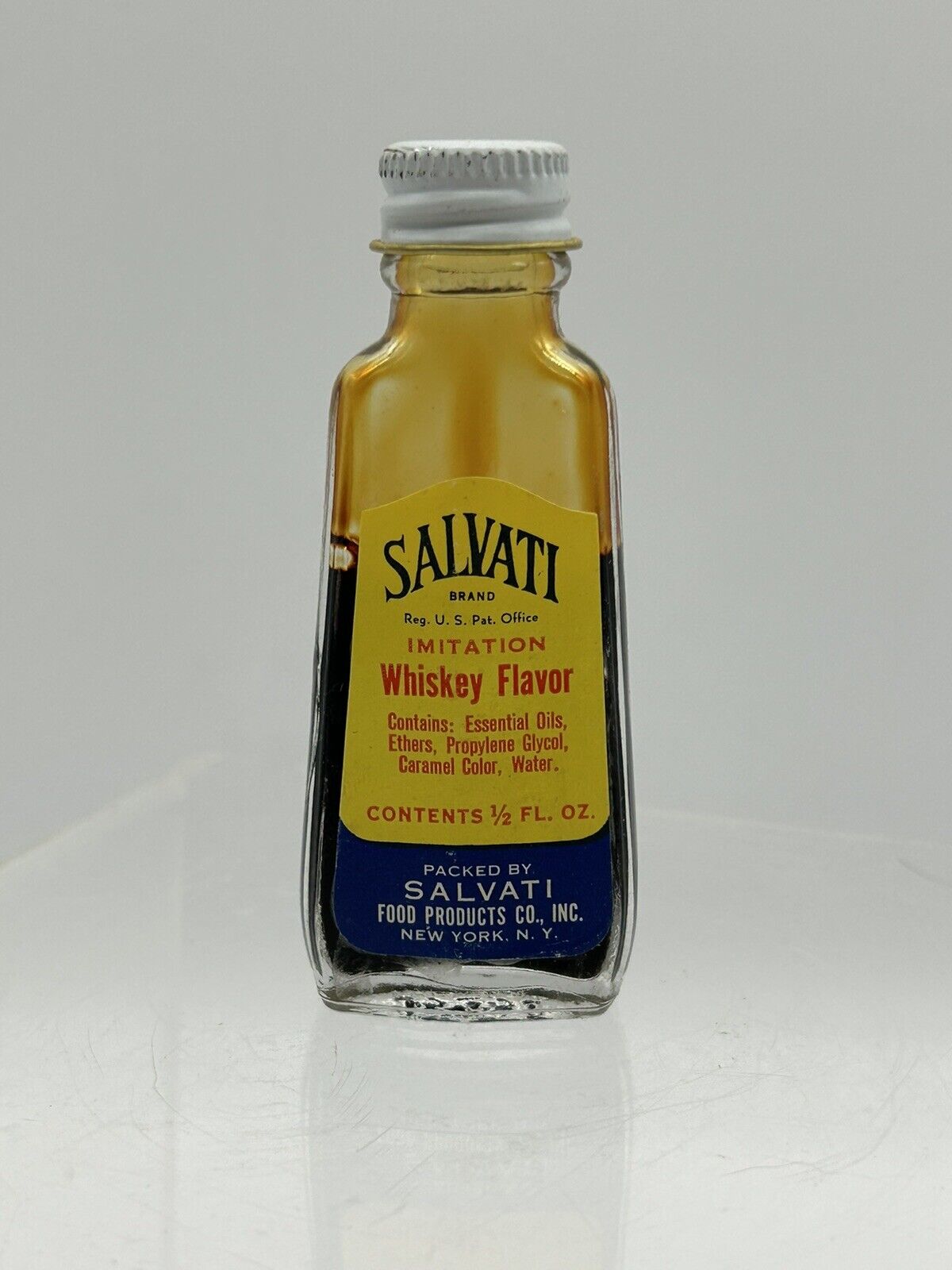 Antique Vintage Prohibition Era Whiskey Flavor Extract Unopened Salvati Brand NY