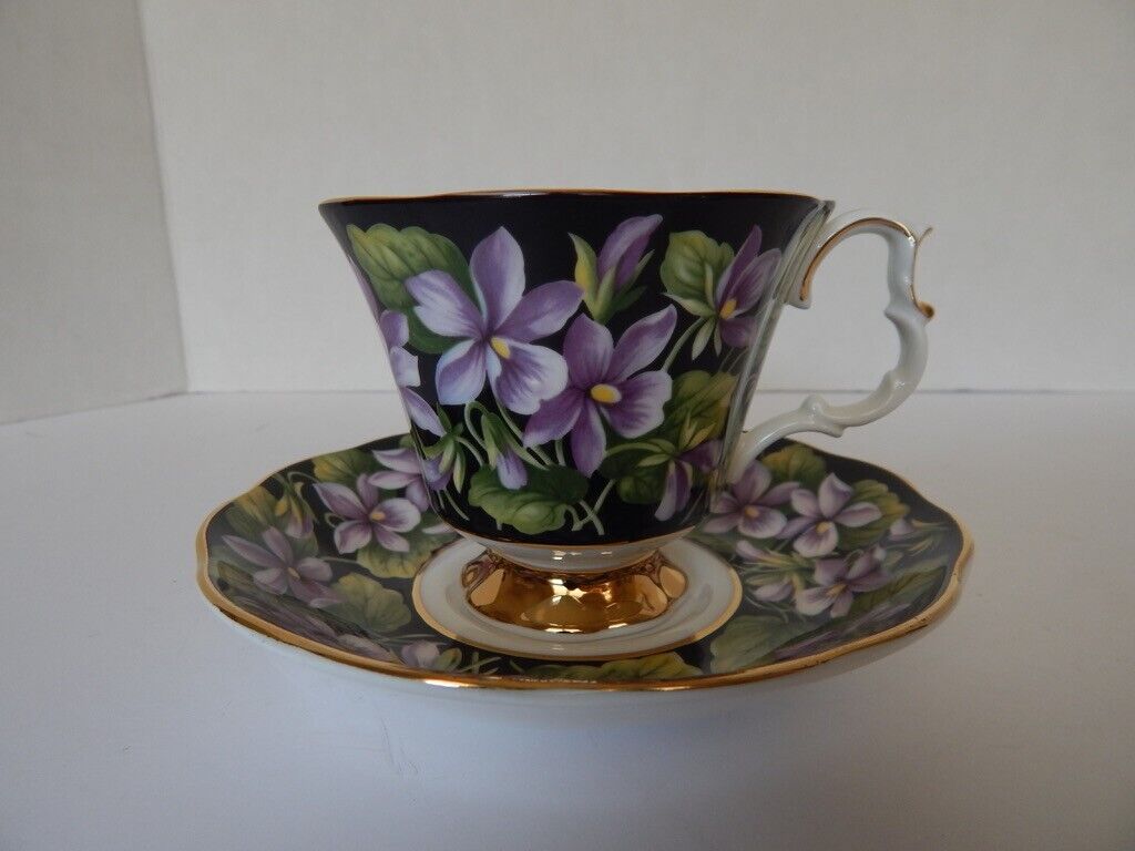 Royal Albert Bone China Tea Cup & Saucer--Provincial Flowers--Purple Violet