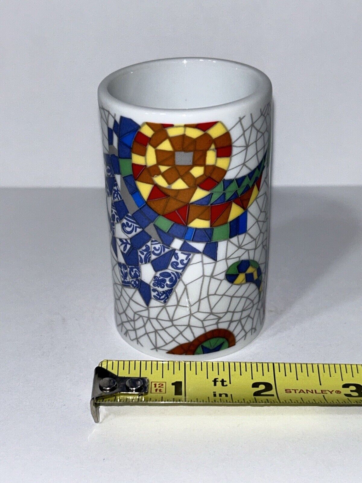 Antoni Gaudi Mosaic Art Spain Ceramic Porcelain 3-1/8” Tall