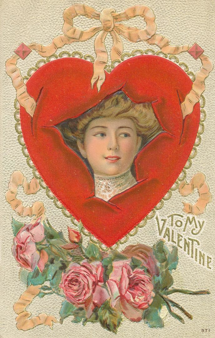 VALENTINE\'S DAY - Young Woman In Heart Tied By Ribbon