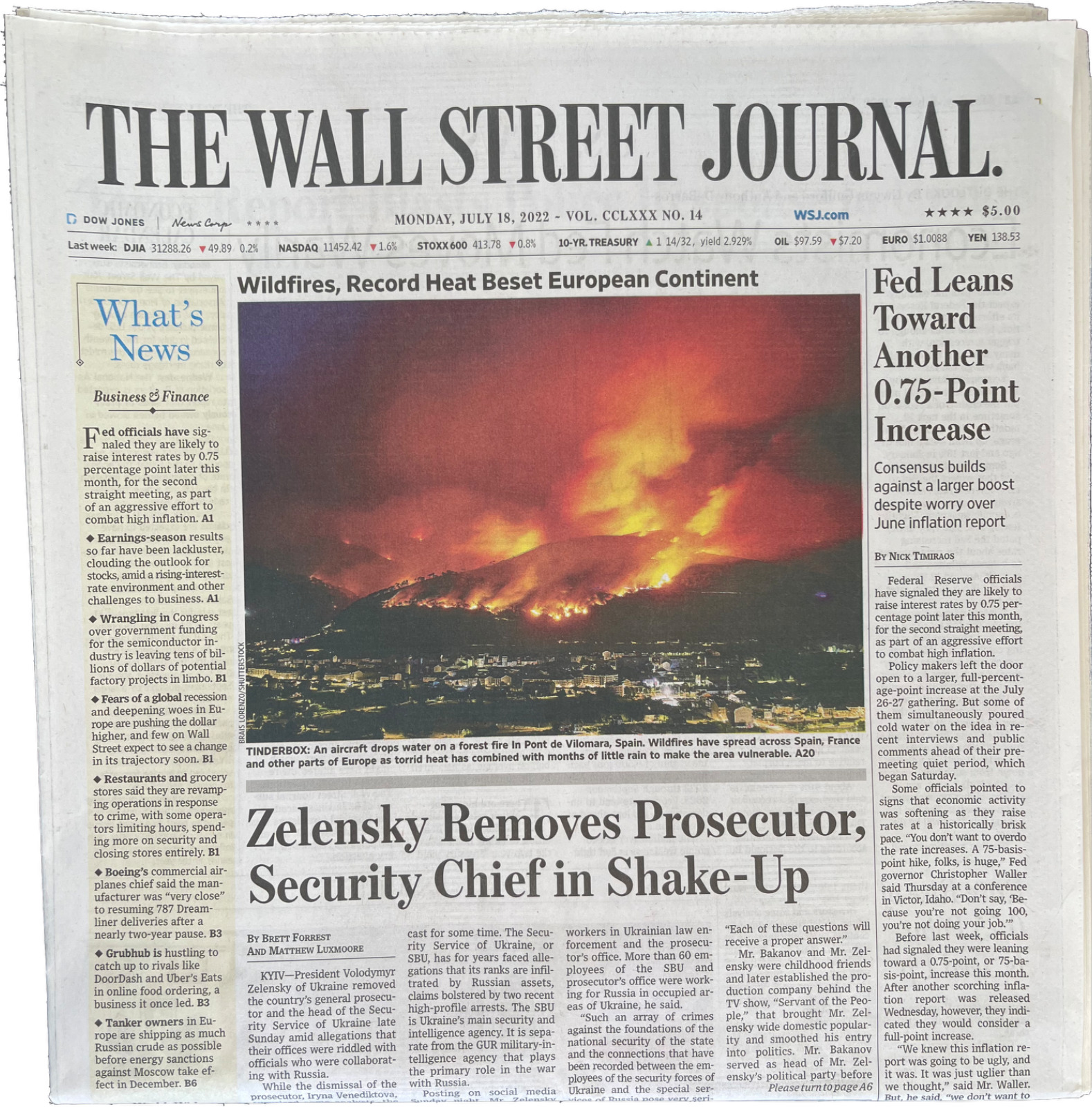 Wall Street Journal - July 18, 2022 - Volume CCLXXX NO. 14