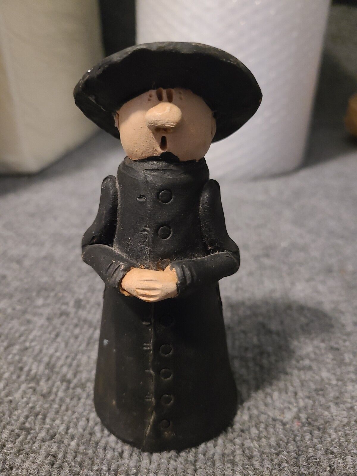 Vintage Minister Original Hand Sculpted Painted Clay Figure