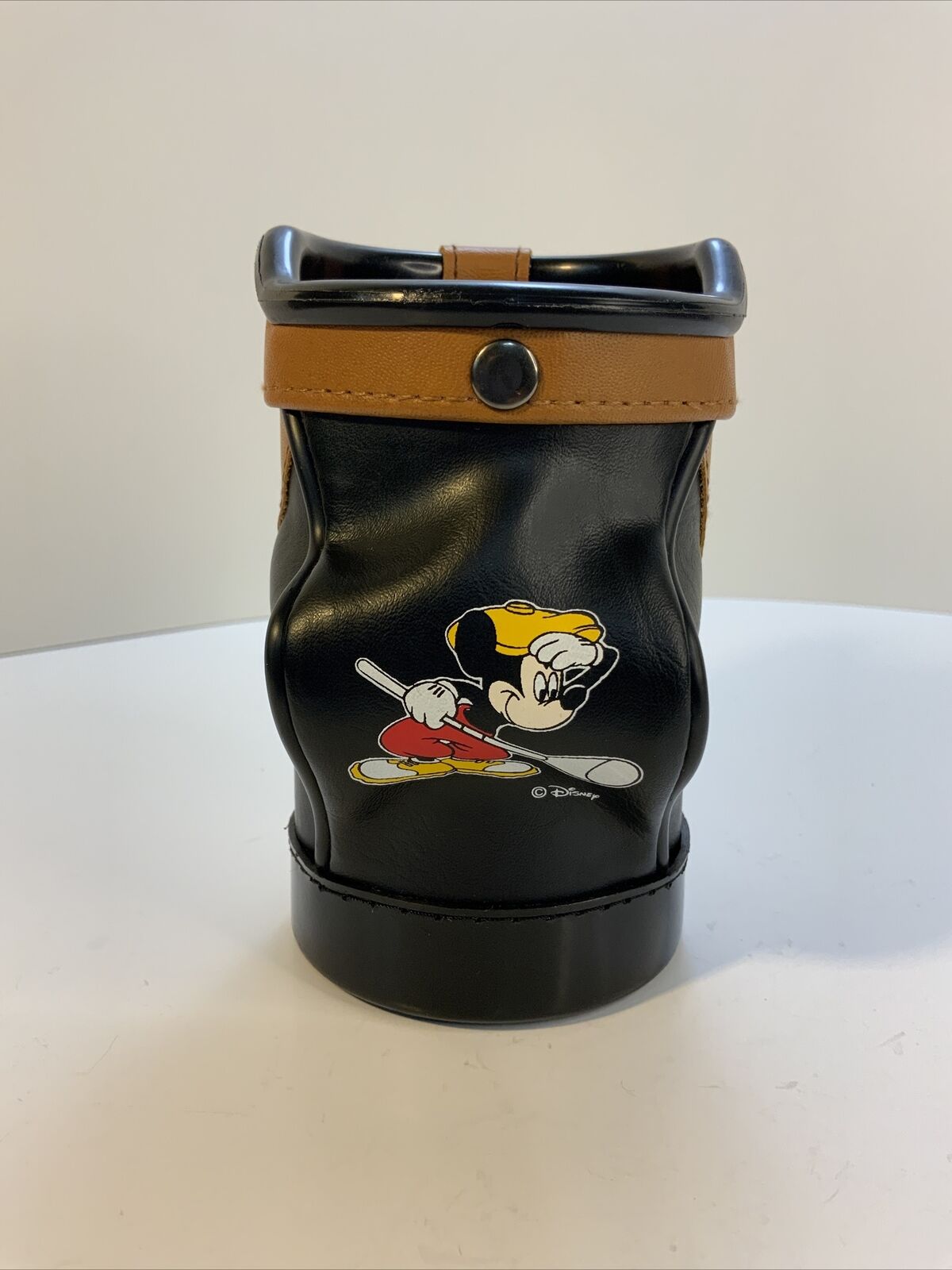 Walt Disney World Mickey Mouse Golf Bag Coozie Desk Pencil Drink Holder