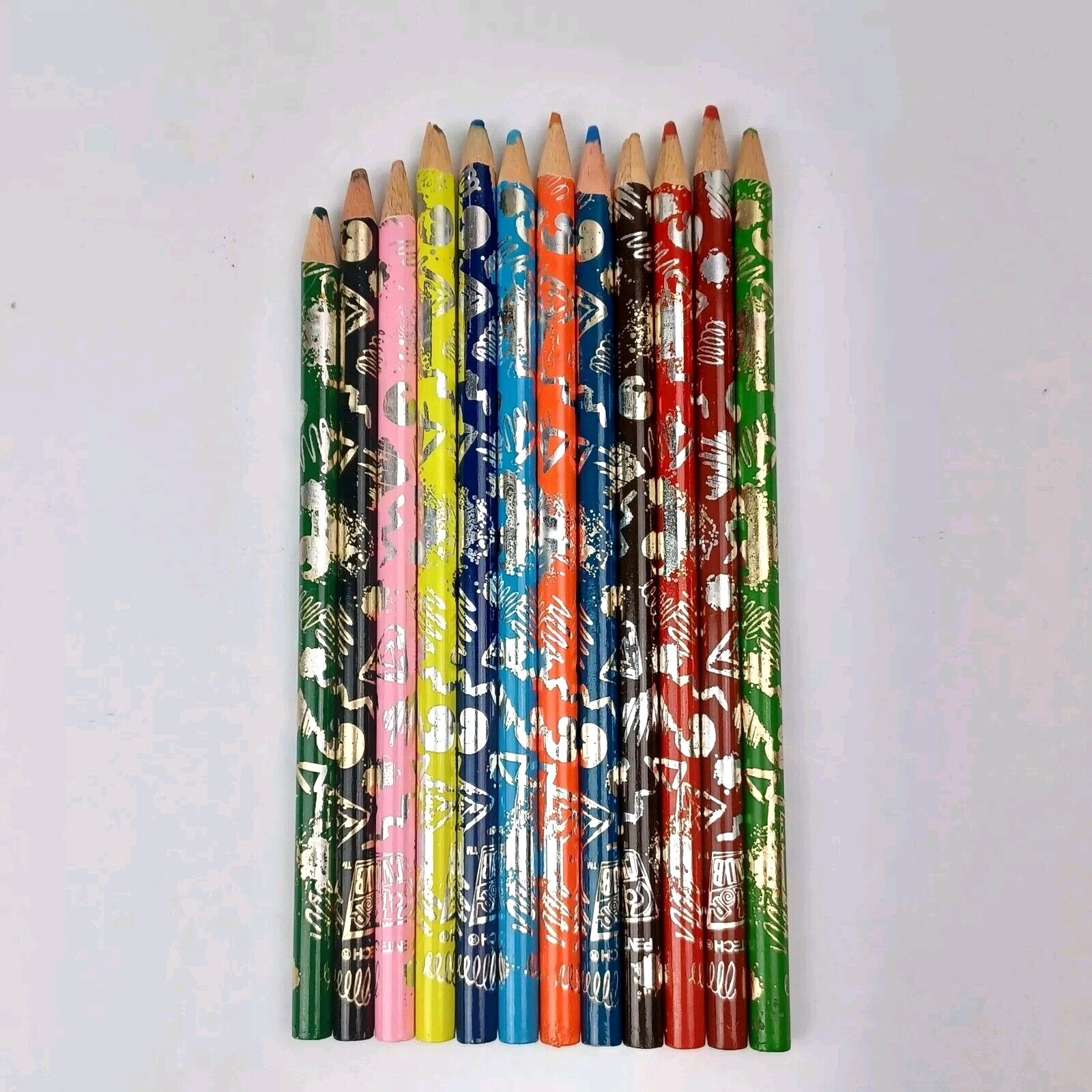 Vintage 90s Pentech Coloring Drawing Pencils Color Club Foil Set of 12