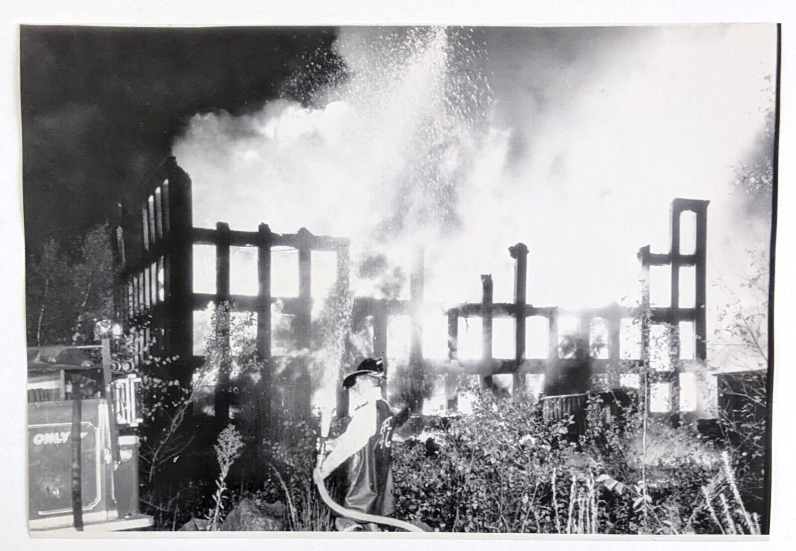 1968 Palmer Massachusetts Six 6 Mill Complex Fire Firemen Vintage Press Photo