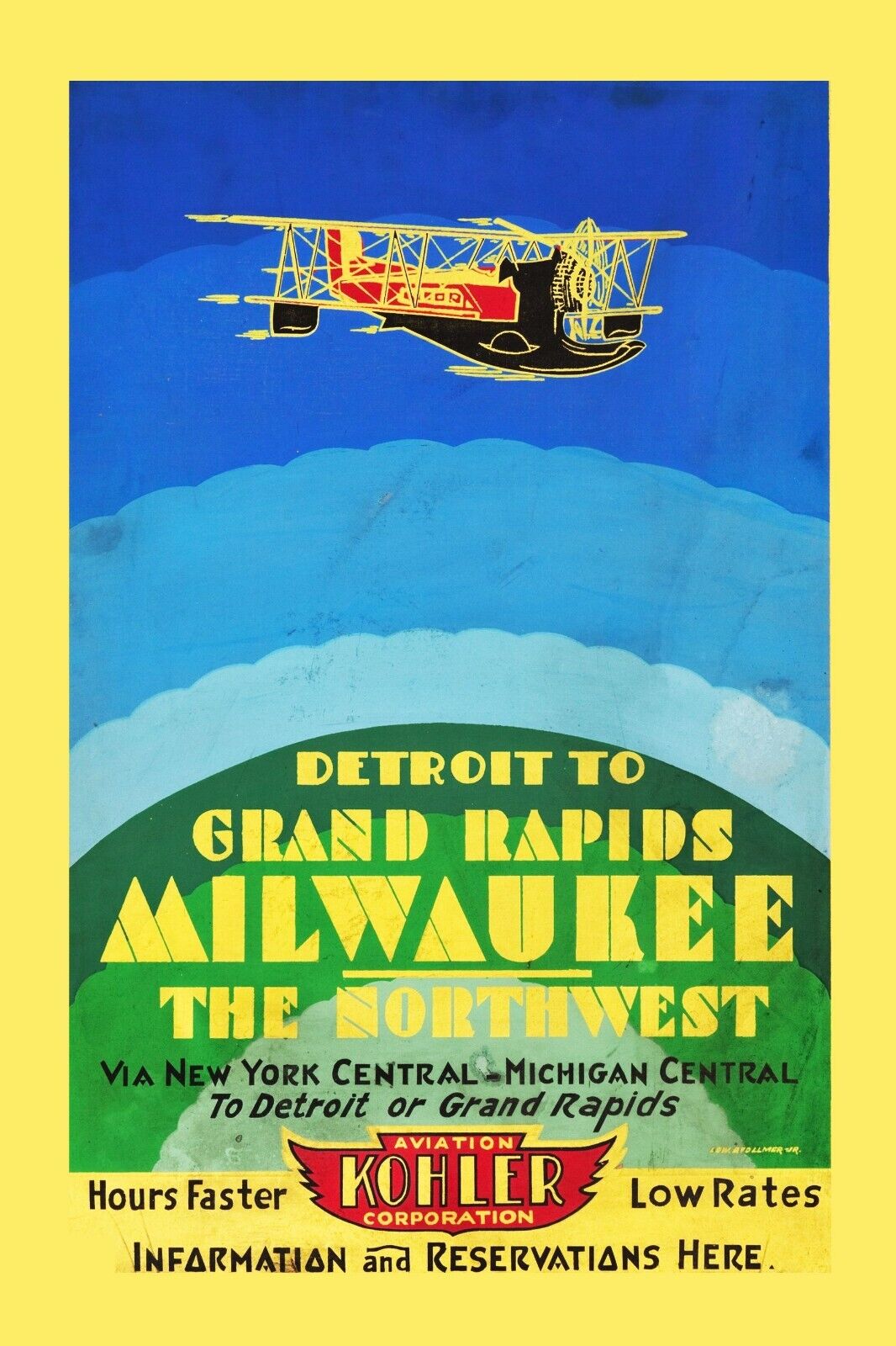 Milwaukee Postcards 1930s Retro Original Travel Poster art  Set Of 6