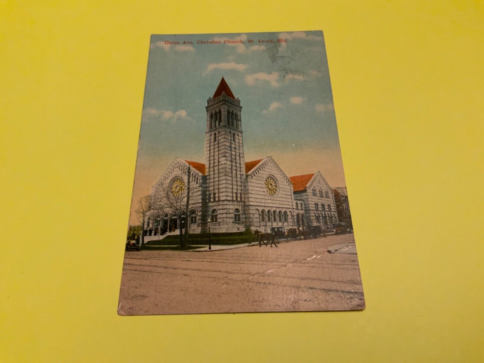 St. Louis, MO. ~ Union Avenue Christian Church - 1917 Stamped Antique  Postcard