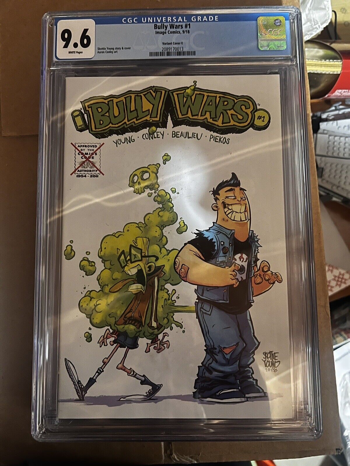 BULLY WARS #1 COMIC CODE AUTHORITY CENSORED VARIANT SKOTTIE YOUNG IMAGE 2018 9.6