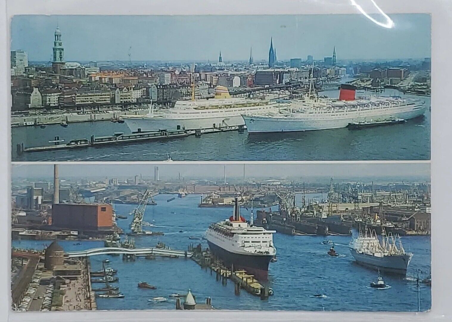 Postcard Hamburg Hafen Shipping Marina Boatyard Germany Posted 1979 Writing 