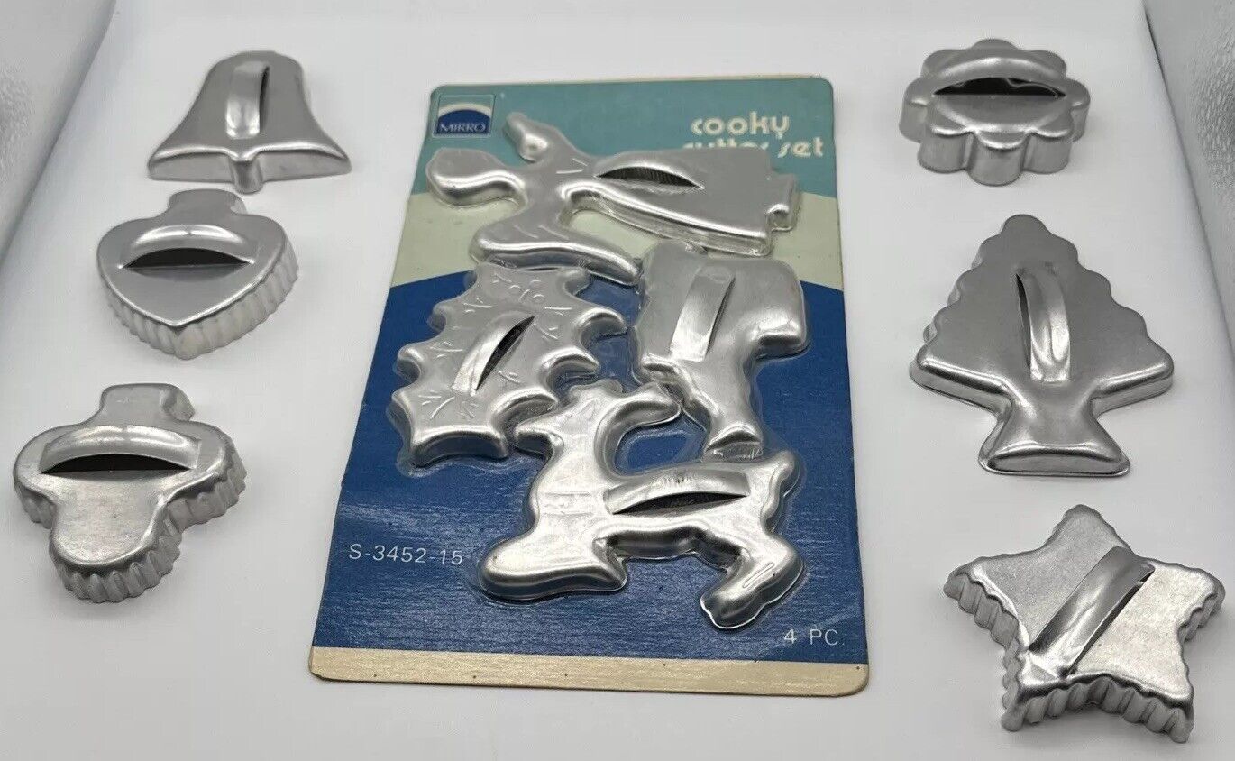 MIRRO 4 Pc Cookie Cutter set 564-1050 - 4 Holiday Designs  Plus 6 Extras