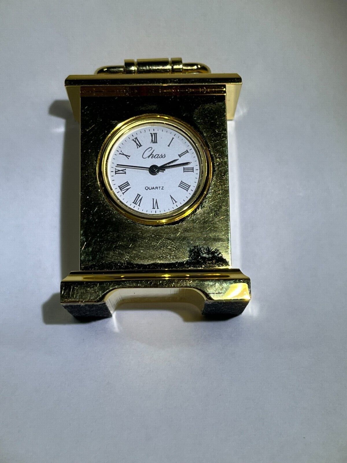 Vintage CHASS Carriage Clock in Brass 2 1/4\