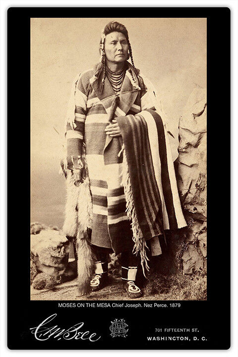 CHIEF JOSEPH Moses of the Mesa Nez Perce 1879 Vintage Photograph Cab Card RP CDV
