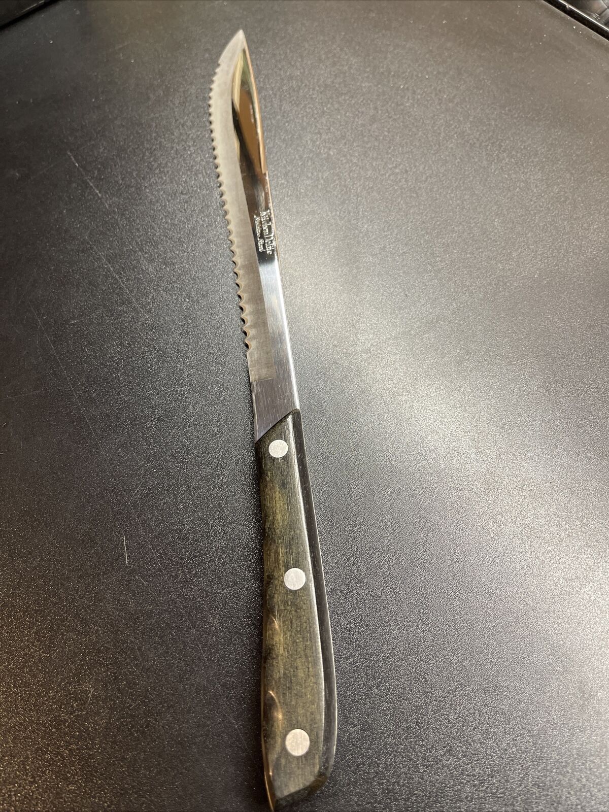 Vintage 8.75” Blade * KITCHEN DELITE * Serrated Knife JAPAN