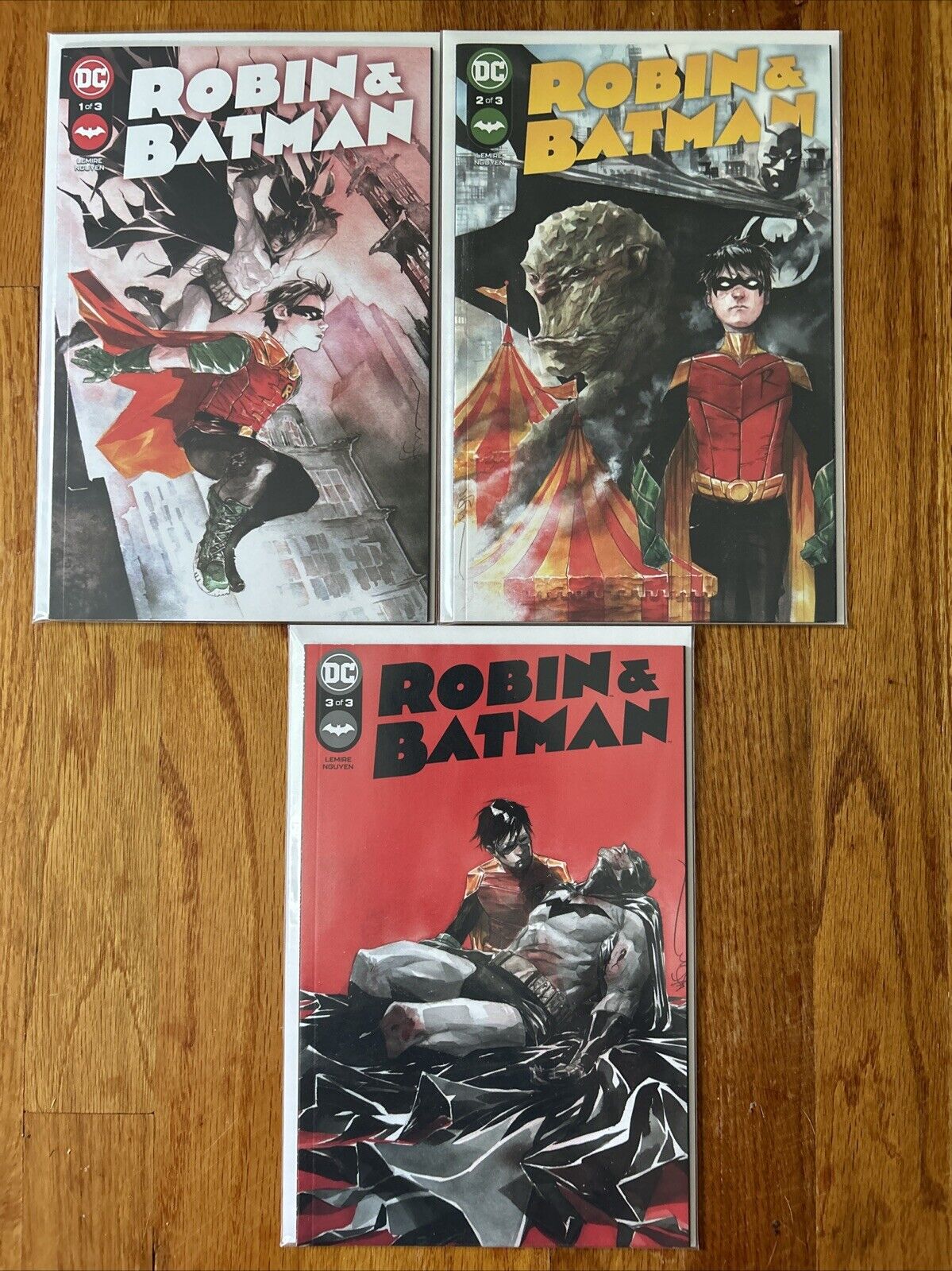 ROBIN & BATMAN #1-3 (DC Comics 2022)  #1-3 Jeff Lemire FULL Set VF/NM 1st Prints