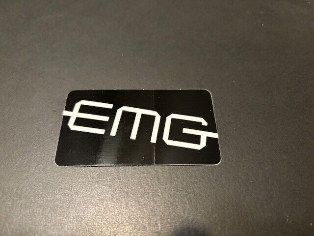 EMG Pickups Sticker CUSTOM BLACK GENUINE ORIGINAL 3X1.75