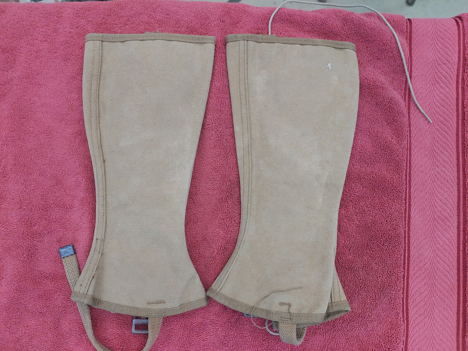 Vintage WW2 era US Army canvas legging boot covers