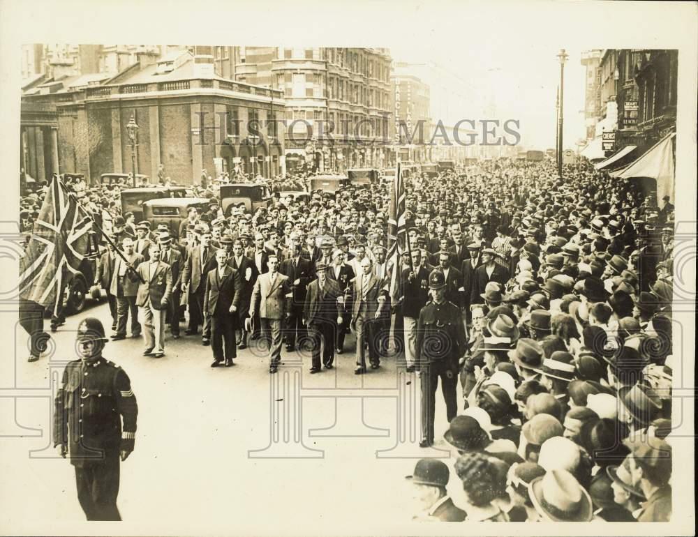1933 Press Photo London Jews stage demonstration in Hyde Park, England