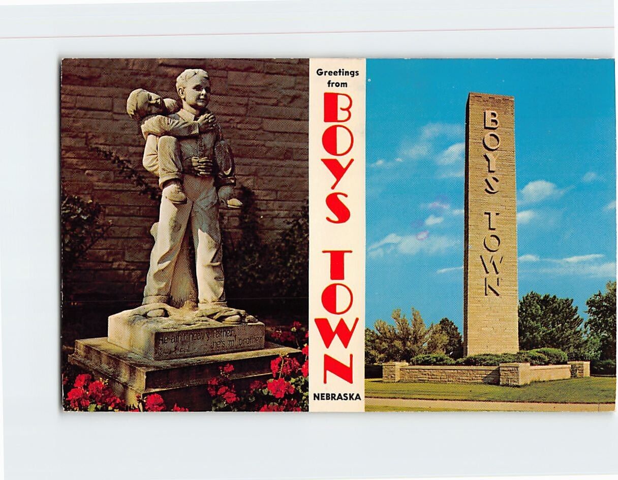 Postcard Greetings from Boys Town Nebraska USA